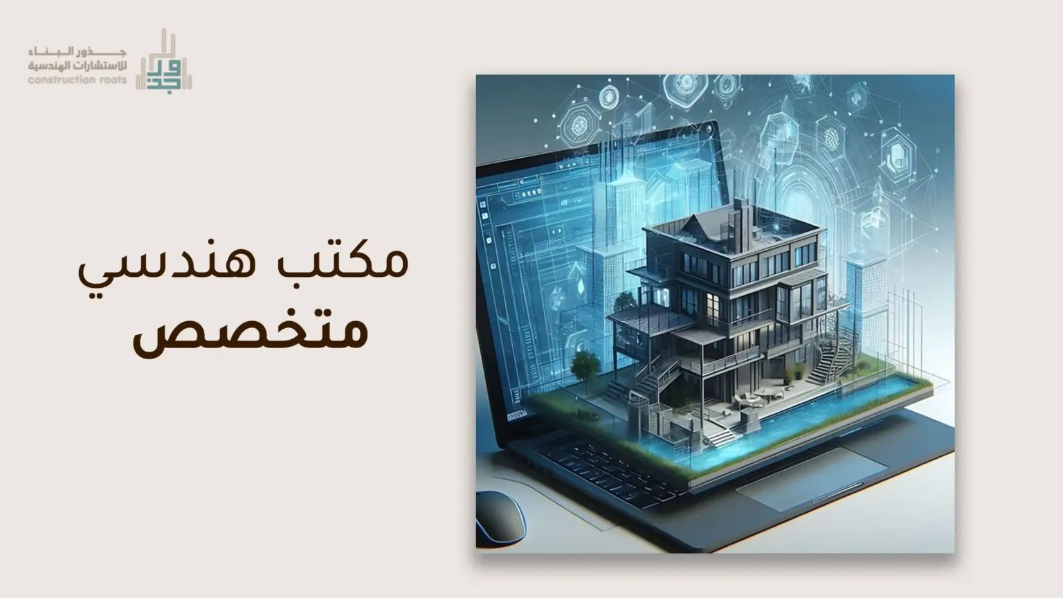 مكتب هندسي متخصص لتصميم وإشراف مشاريعك – جذور البناء