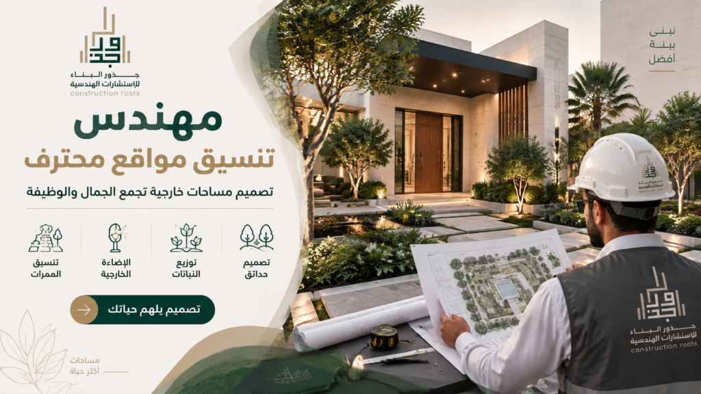 مهندس تنسيق مواقع محترف