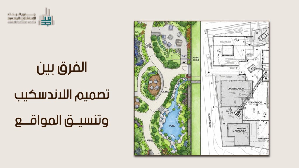 الفرق بين تصميم اللاندسكيب وتنسيق المواقع