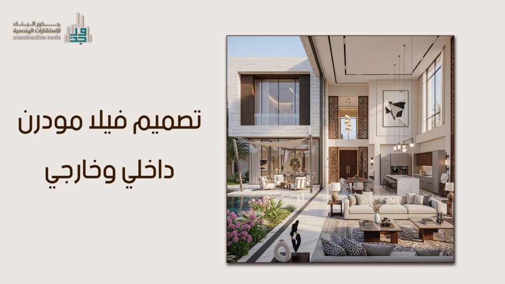 تصميم فيلا مودرن داخلي وخارجي