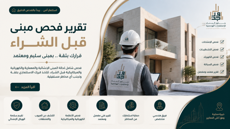 أهمية استخراج تقرير فحص مبنى قبل الشراء لضمان سلامة الاستثمار العقاري في 2026