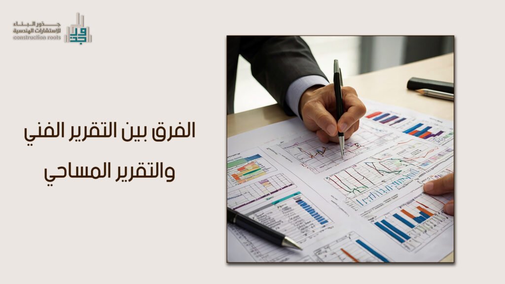 الفرق بين التقرير الفني والتقرير المساحي