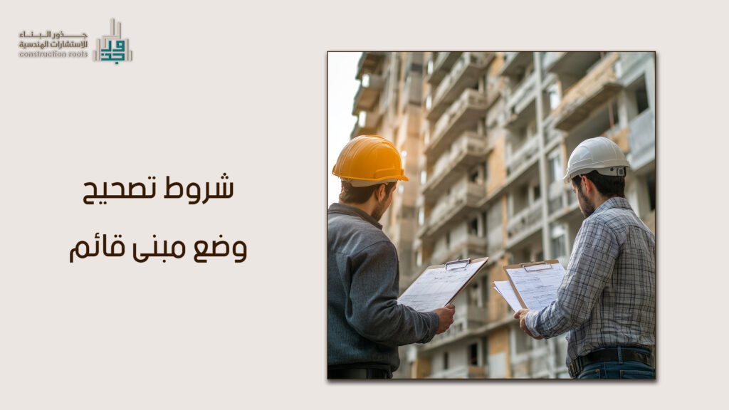 شروط تصحيح وضع مبنى قائم