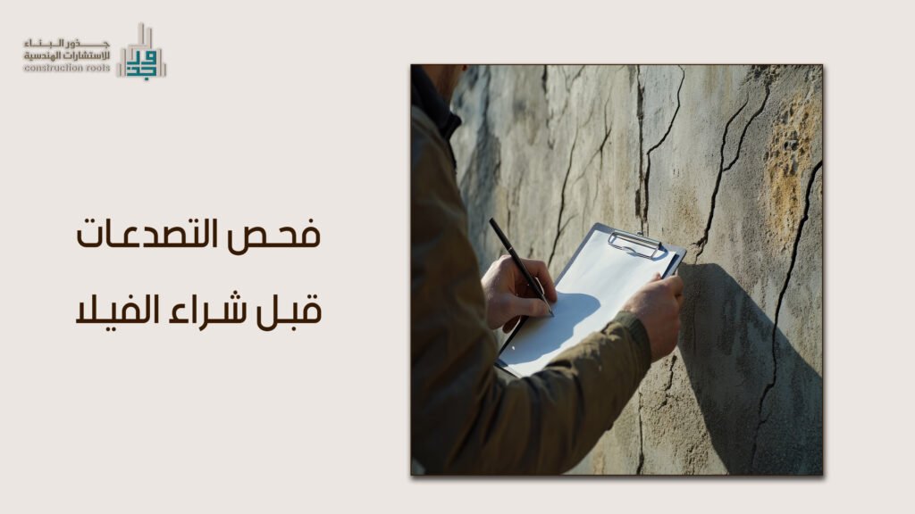 فحص التصدعات قبل شراء الفيلا