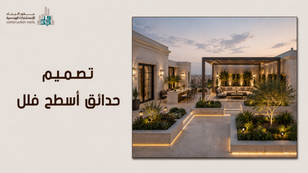 تصميم حدائق أسطح فلل