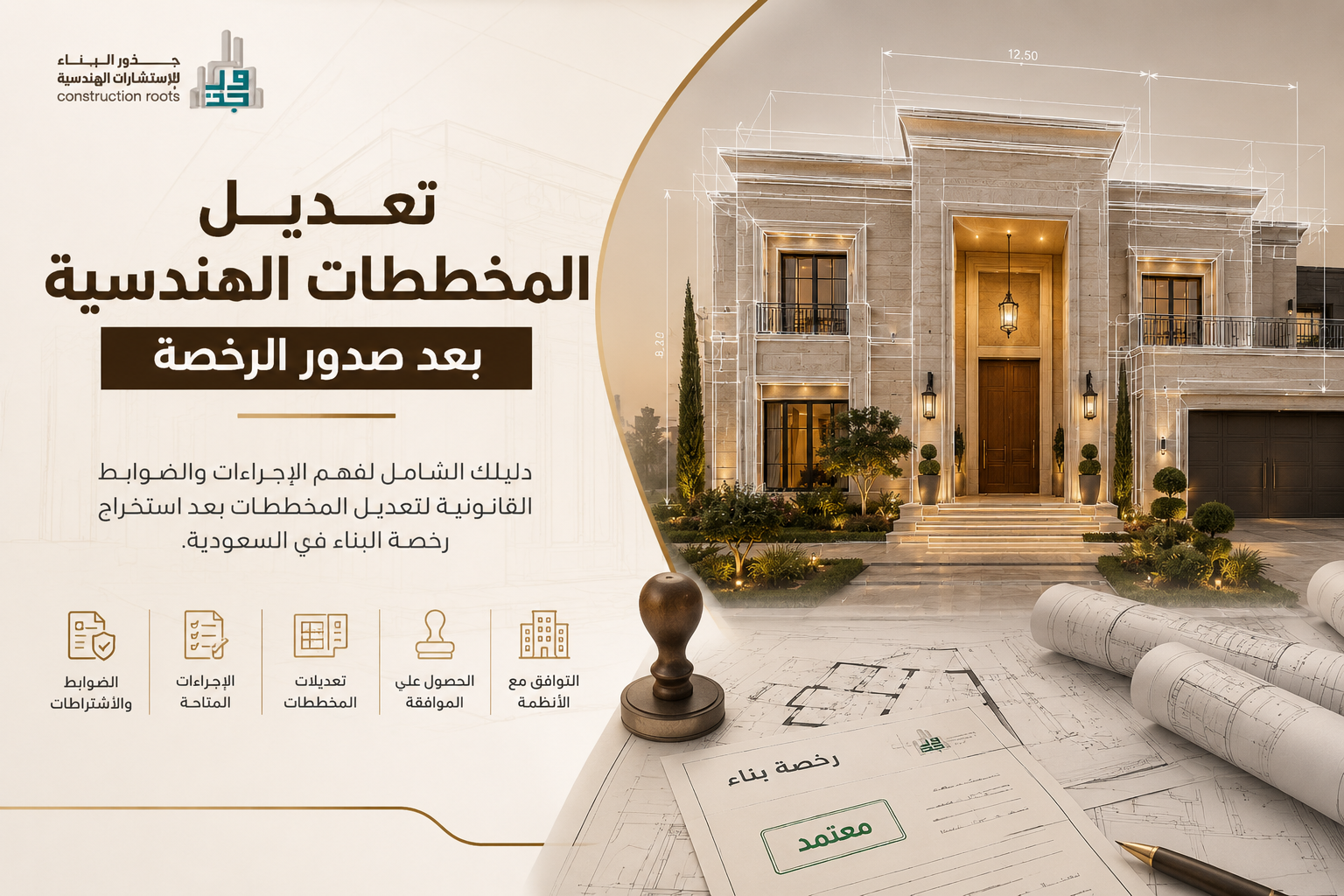 دليل تعديل المخططات الهندسية بعد صدور الرخصة والامتثال لمعايير كود البناء السعودي