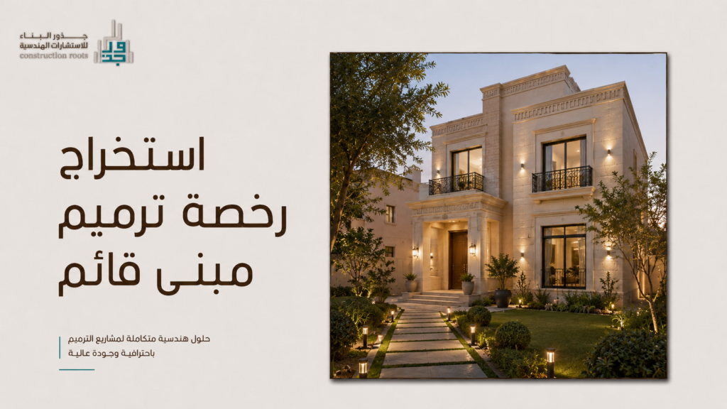 استخراج رخصة ترميم مبنى قائم
