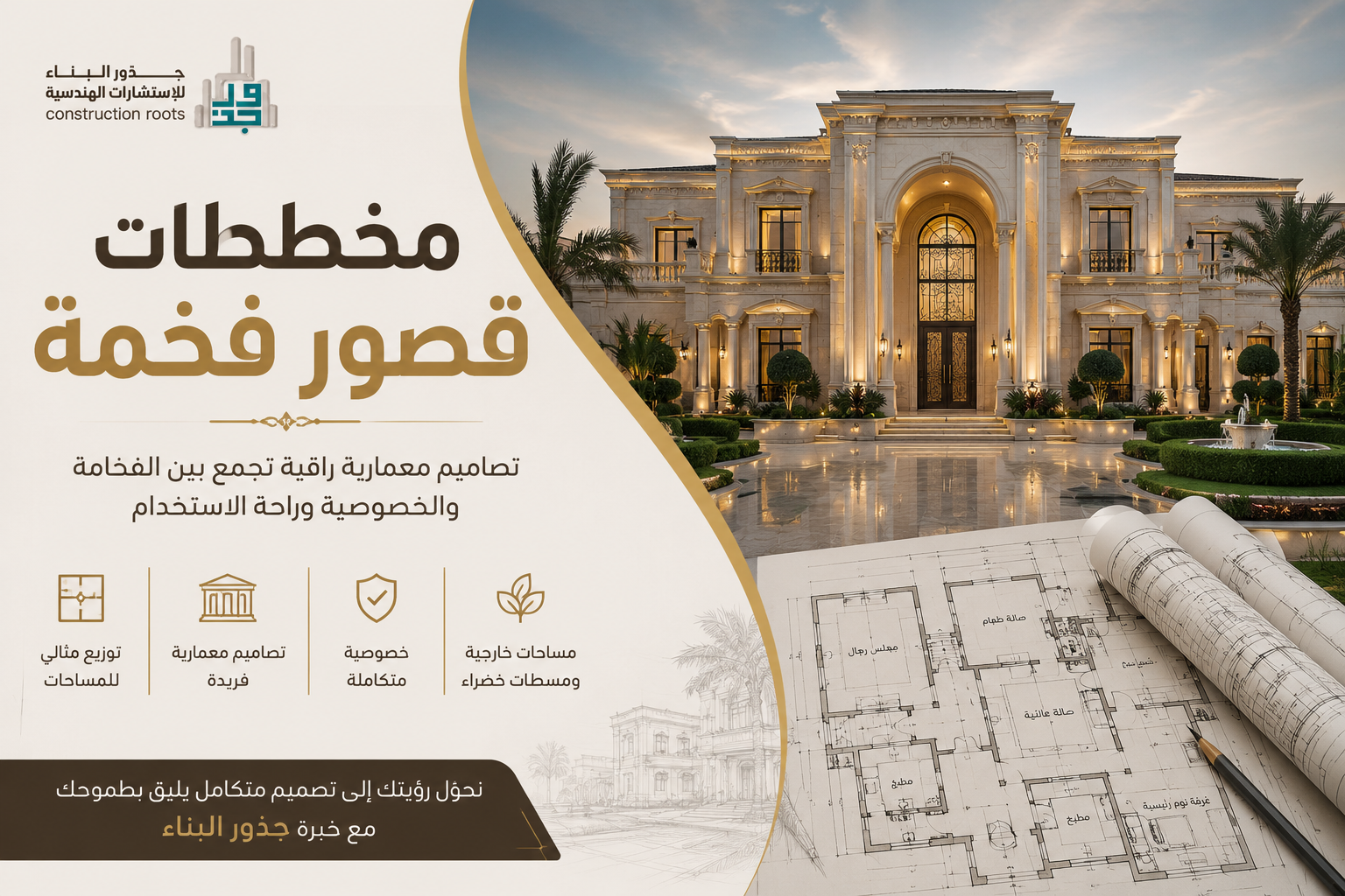 مخططات قصور فخمة تجمع بين روعة التصميم وراحة الاستخدام