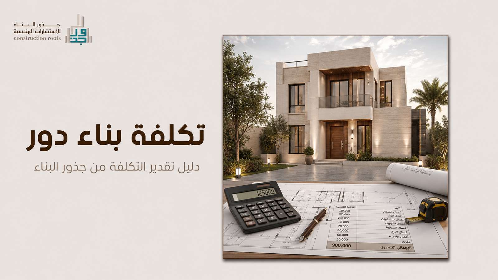 تكلفة بناء دور