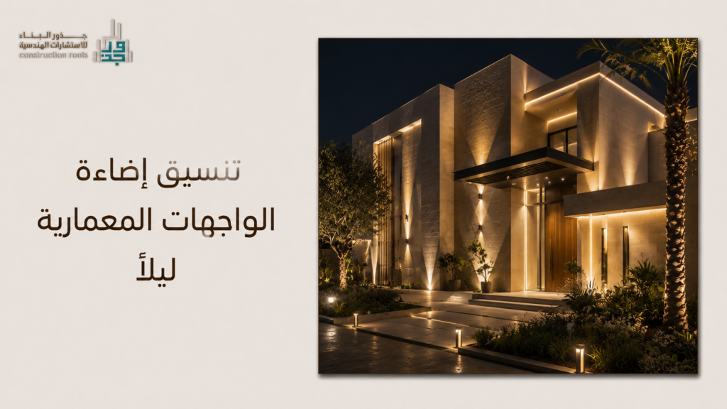 تنسيق إضاءة الواجهات المعمارية ليلاً