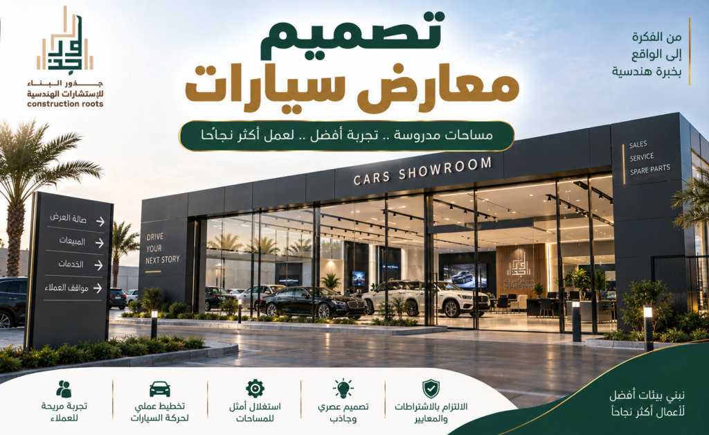 تخطيط وتصميم معرض سيارات