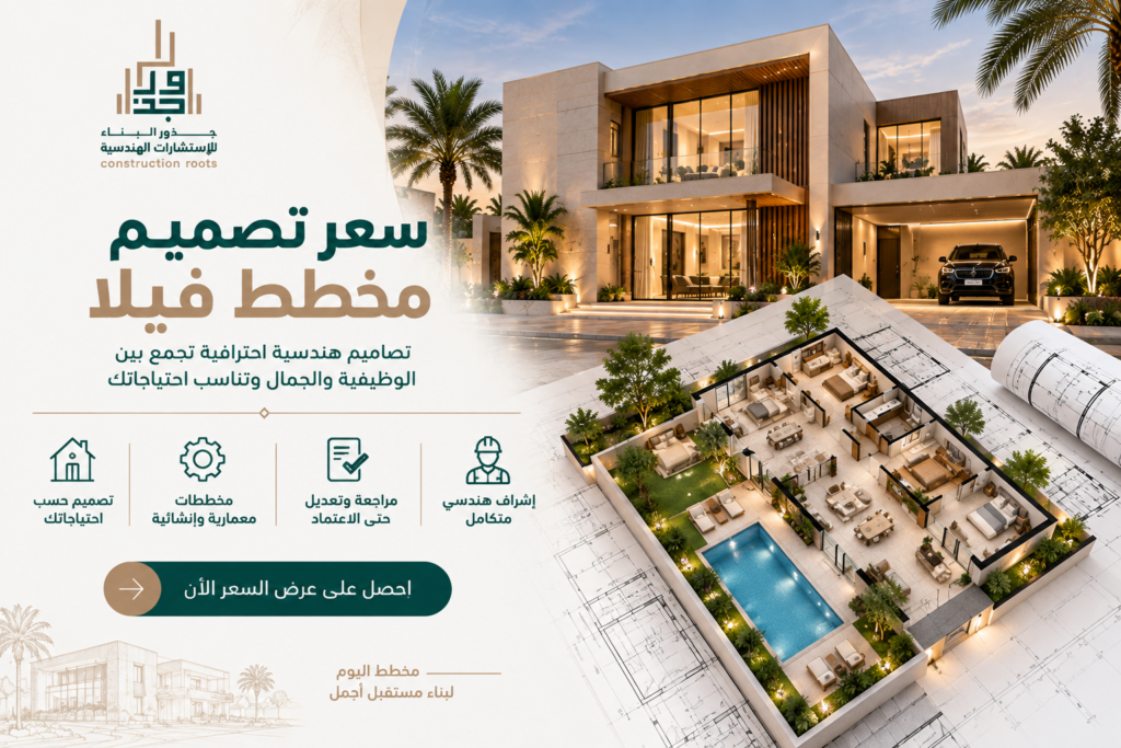 سعر تصميم مخطط فيلا في السعودية | العوامل والتكاليف