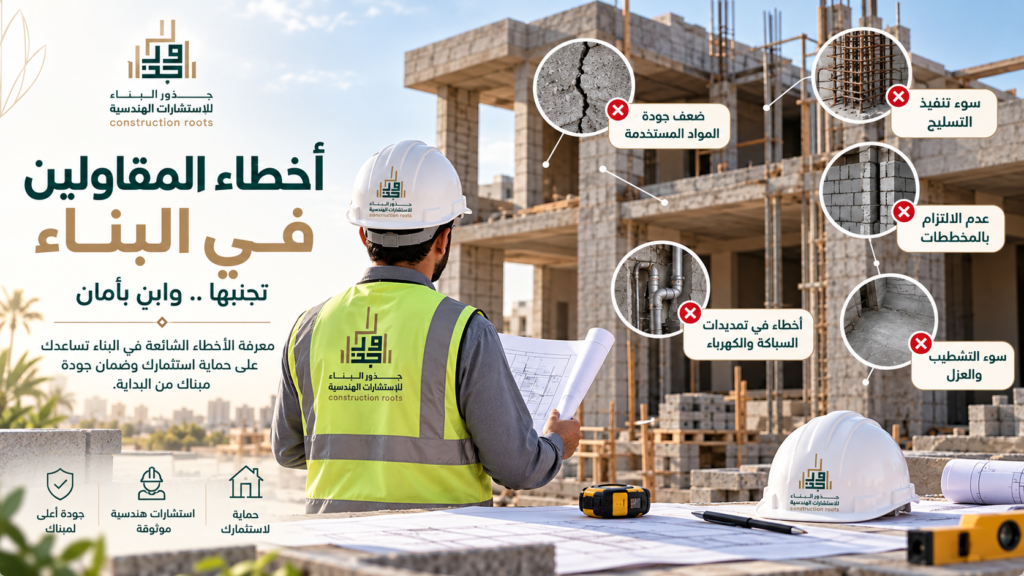 أخطاء المقاولين في البناء: أشهر الأخطاء وكيف تتجنبها